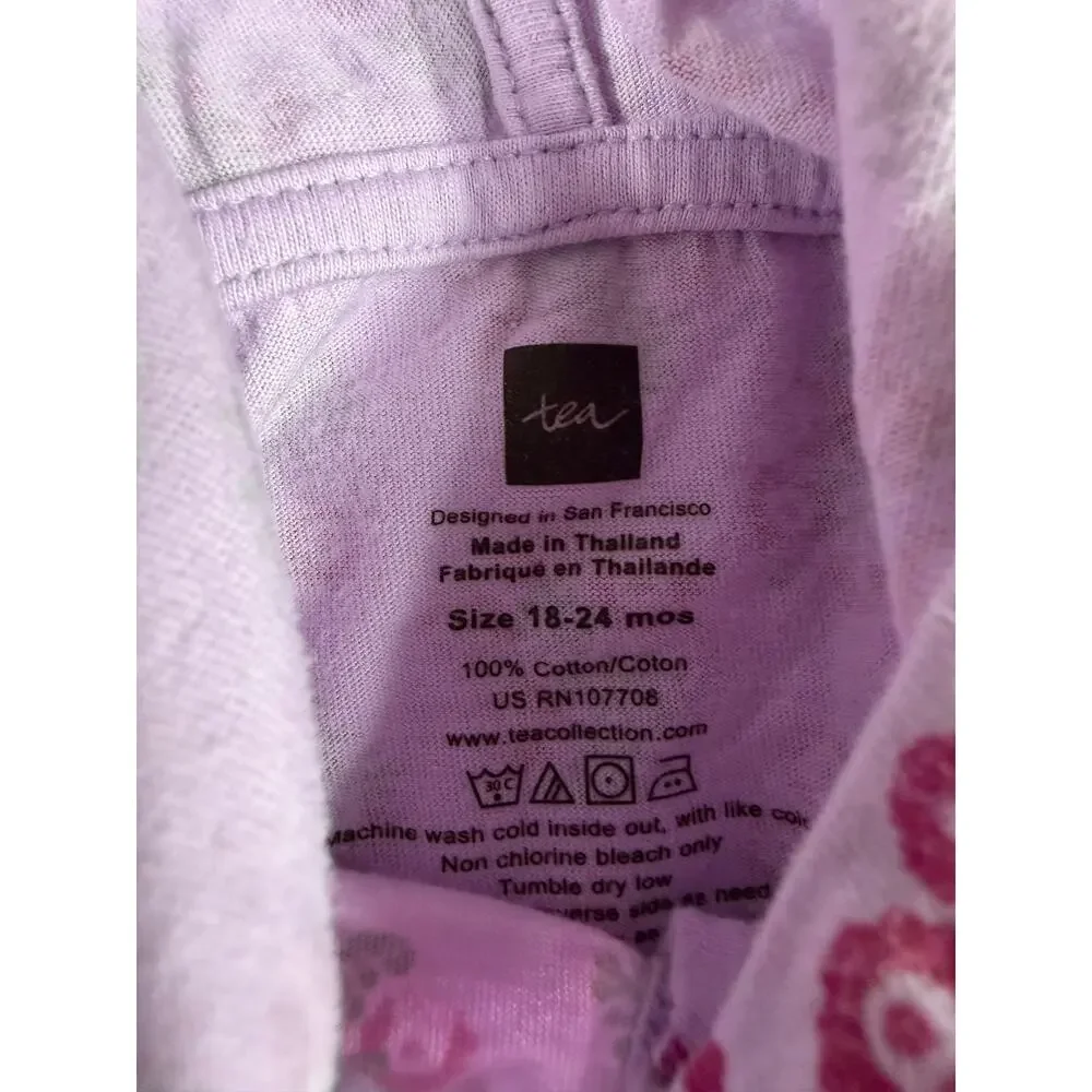 Tea Collection Floral Hooded Button-Up Top & Paisley Pants Size 18–24 Months